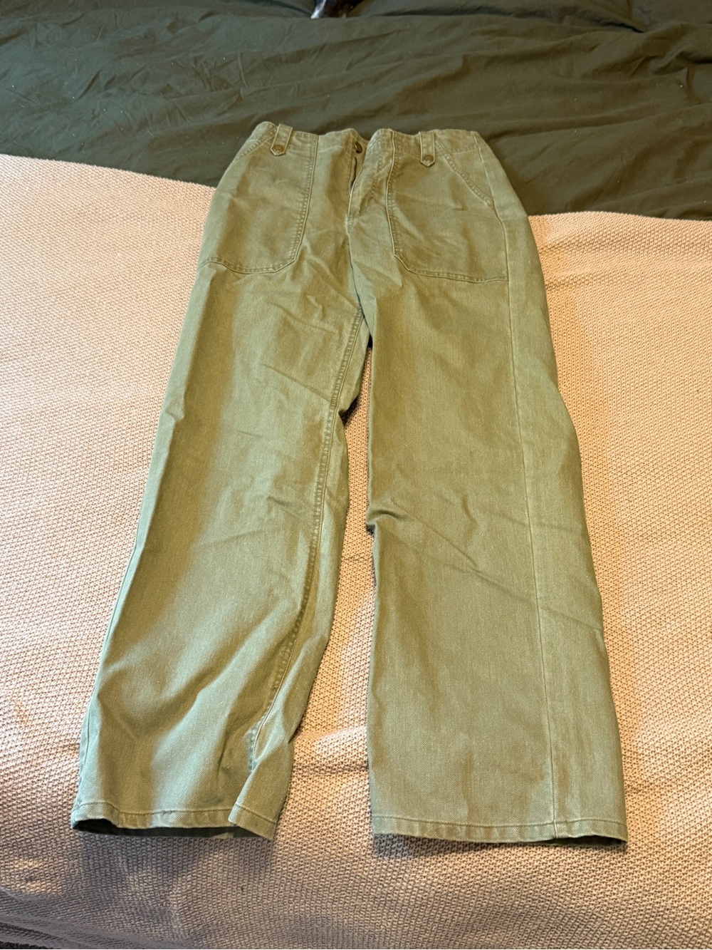 Universal Thread Olive Green Wide Leg Jeans Size 6 New Without Tags